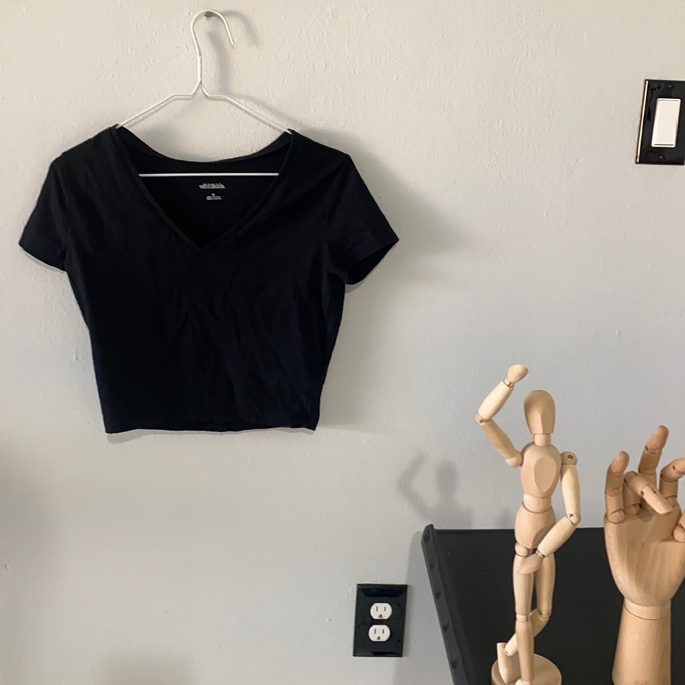 Basic Black Crop Top